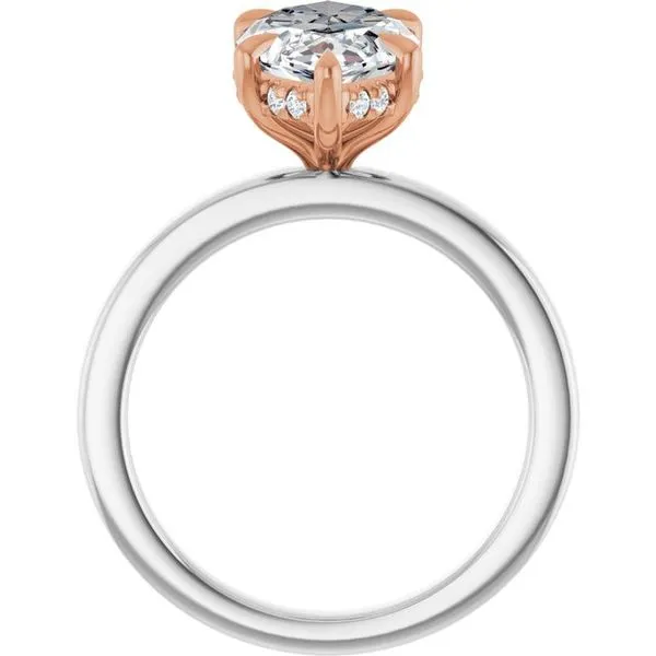 Claw-Prong Hidden Halo-Style Engagement Ring Image 2 Vulcan's Forge LLC KANSAS CITY, MO