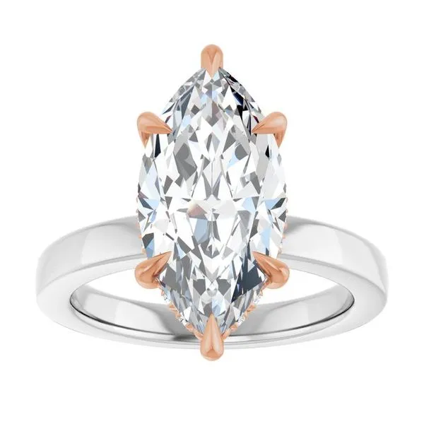 Claw-Prong Hidden Halo-Style Engagement Ring Image 3 Vulcan's Forge LLC KANSAS CITY, MO