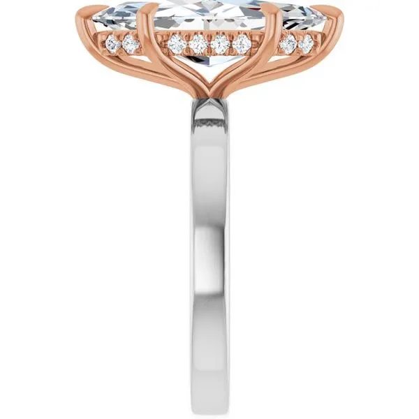 Claw-Prong Hidden Halo-Style Engagement Ring Image 4 Michael Szwed Jewelers Longmeadow, MA