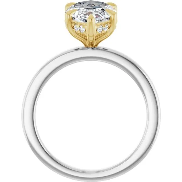 Claw-Prong Hidden Halo-Style Engagement Ring Image 2 JF Jones Jewelers Rochester, NY