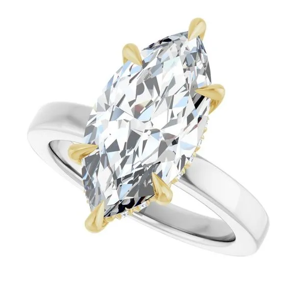 Claw-Prong Hidden Halo-Style Engagement Ring Image 5 Ocean View Jewelers Millville, DE