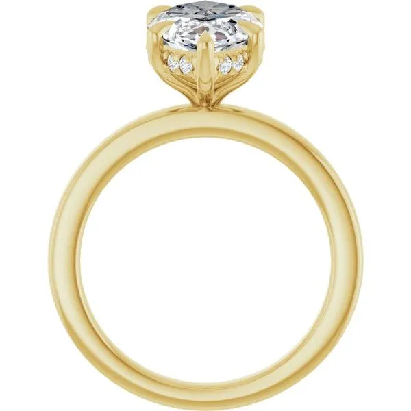 Claw-Prong Hidden Halo-Style Engagement Ring Image 2 Austin's Fine Diamonds & Jewelry Lyndhurst, NJ