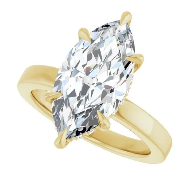 Claw-Prong Hidden Halo-Style Engagement Ring Image 5 Paul James Jewelers Angels Camp, CA