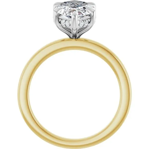 Claw-Prong Hidden Halo-Style Engagement Ring Image 2 Don's Jewelry & Design Washington, IA