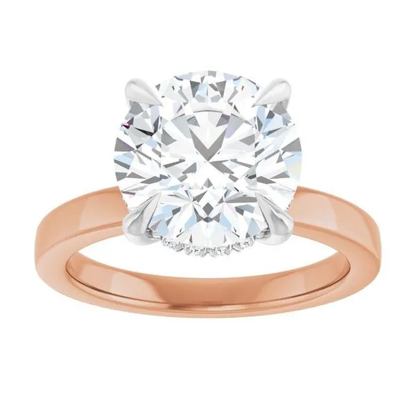 Claw-Prong Hidden Halo-Style Engagement Ring Image 3 Arezzo Jewelers Elmwood Park, IL
