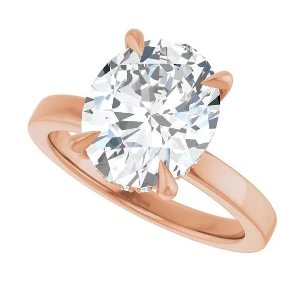 Claw-Prong Hidden Halo-Style Engagement Ring Image 5 Don's Jewelry & Design Washington, IA