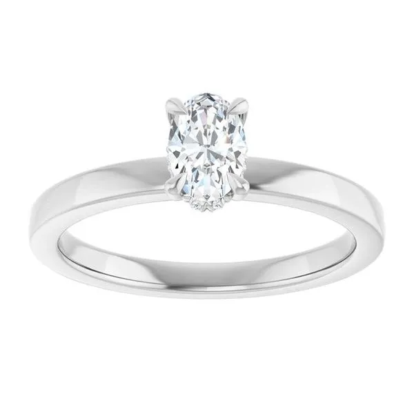 Claw-Prong Hidden Halo-Style Engagement Ring Image 3 JF Jones Jewelers Rochester, NY