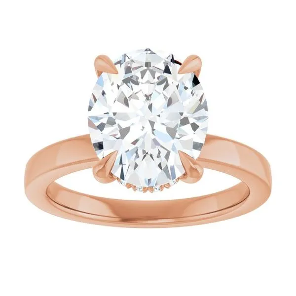 Claw-Prong Hidden Halo-Style Engagement Ring Image 3 Mark Jewellers La Crosse, WI