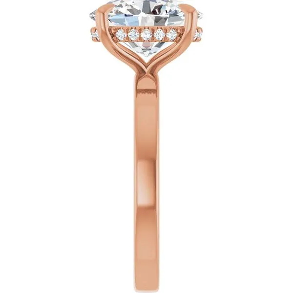 Claw-Prong Hidden Halo-Style Engagement Ring Image 4 Hudson Valley Goldsmith New Paltz, NY