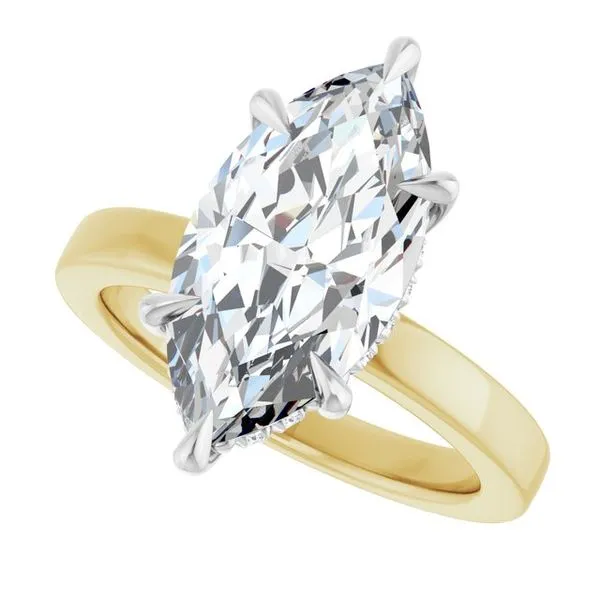 Claw-Prong Hidden Halo-Style Engagement Ring Image 5 Don's Jewelry & Design Washington, IA