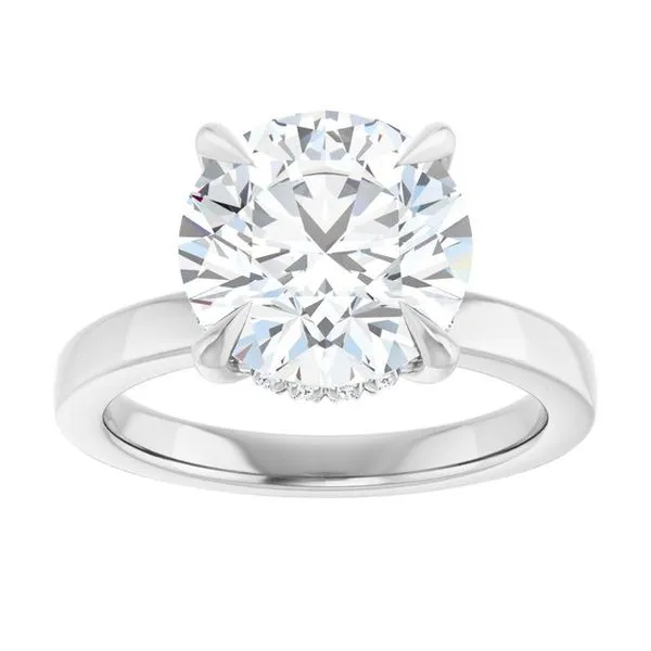 Claw-Prong Hidden Halo-Style Engagement Ring Image 3 Virtus Collective Newport Beach , CA