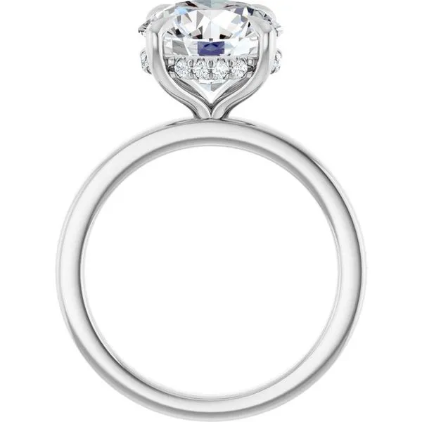 Claw-Prong Hidden Halo-Style Engagement Ring Image 2 Don's Jewelry & Design Washington, IA