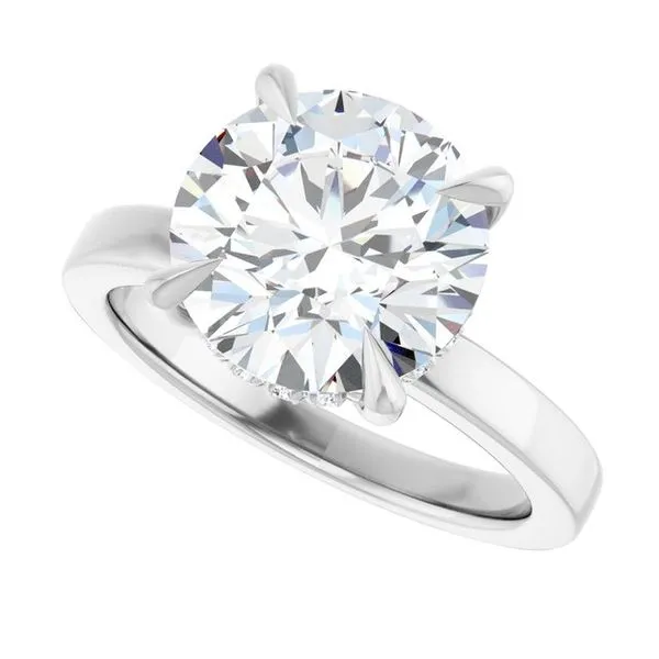 Claw-Prong Hidden Halo-Style Engagement Ring Image 5 Arezzo Jewelers Elmwood Park, IL
