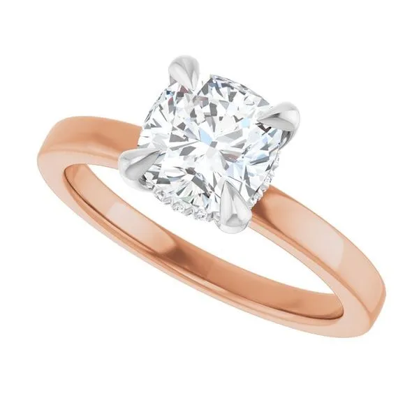 Claw-Prong Hidden Halo-Style Engagement Ring Image 5 Natale Jewelers Sewell, NJ