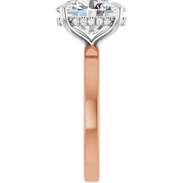 Claw-Prong Hidden Halo-Style Engagement Ring Image 4 Vulcan's Forge LLC KANSAS CITY, MO