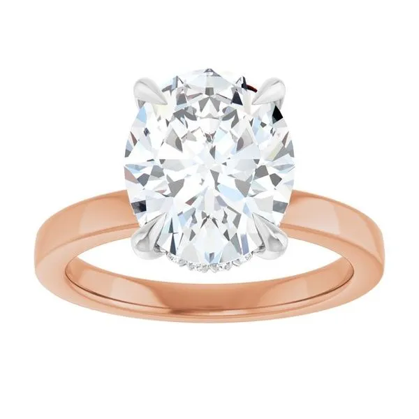 Claw-Prong Hidden Halo-Style Engagement Ring Image 3 Clater Jewelers Louisville, KY