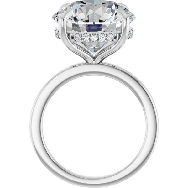 Claw-Prong Hidden Halo-Style Engagement Ring Image 2 Don's Jewelry & Design Washington, IA