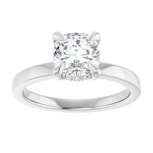 Claw-Prong Hidden Halo-Style Engagement Ring Image 3 Arezzo Jewelers Elmwood Park, IL
