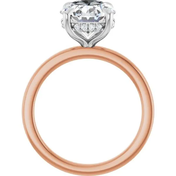 Claw-Prong Hidden Halo-Style Engagement Ring Image 2 Ocean View Jewelers Millville, DE