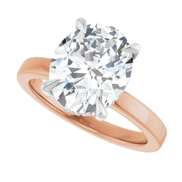 Claw-Prong Hidden Halo-Style Engagement Ring Image 5 Don's Jewelry & Design Washington, IA