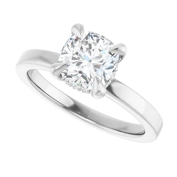 Claw-Prong Hidden Halo-Style Engagement Ring Image 5 Vulcan's Forge LLC KANSAS CITY, MO