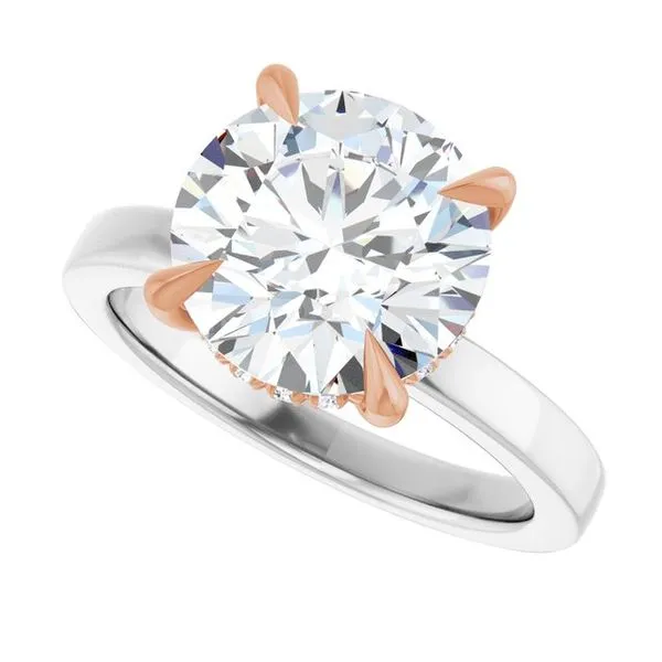 Claw-Prong Hidden Halo-Style Engagement Ring Image 5 Mark Jewellers La Crosse, WI