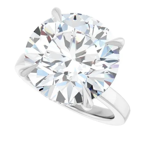 Claw-Prong Hidden Halo-Style Engagement Ring Image 5 Don's Jewelry & Design Washington, IA