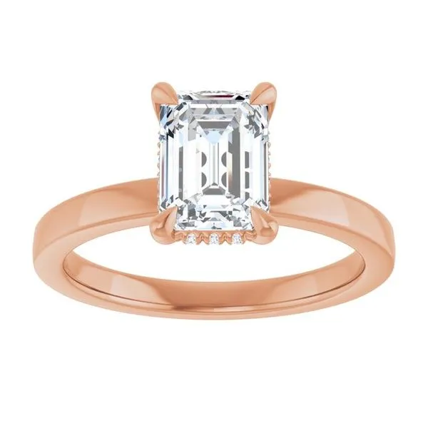 Claw-Prong Hidden Halo-Style Engagement Ring Image 3 Don's Jewelry & Design Washington, IA