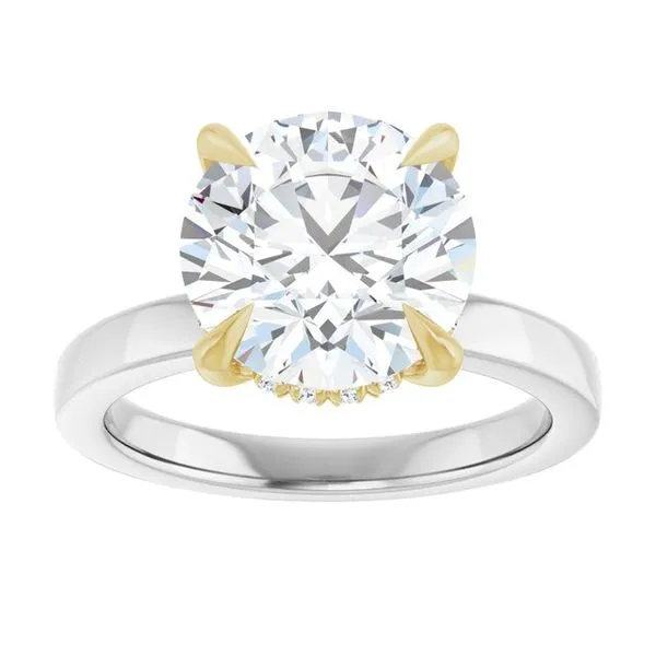 Claw-Prong Hidden Halo-Style Engagement Ring Image 3 Don's Jewelry & Design Washington, IA