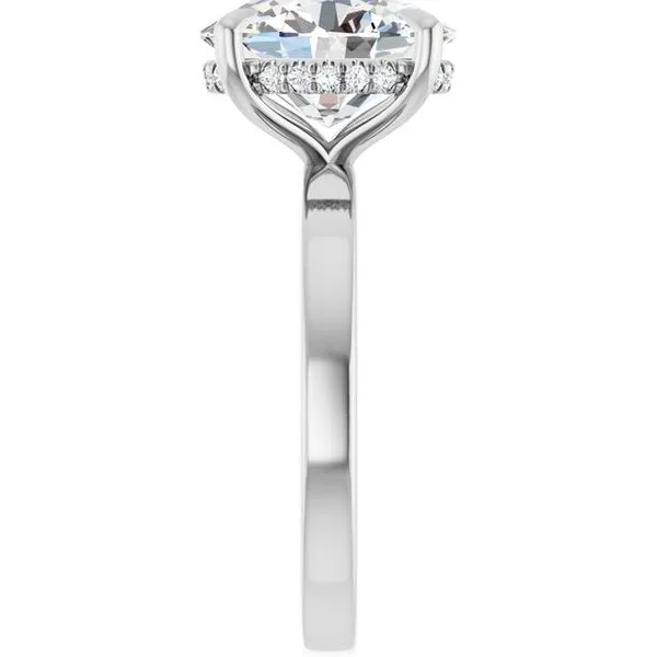 Claw-Prong Hidden Halo-Style Engagement Ring Image 4 Arezzo Jewelers Elmwood Park, IL
