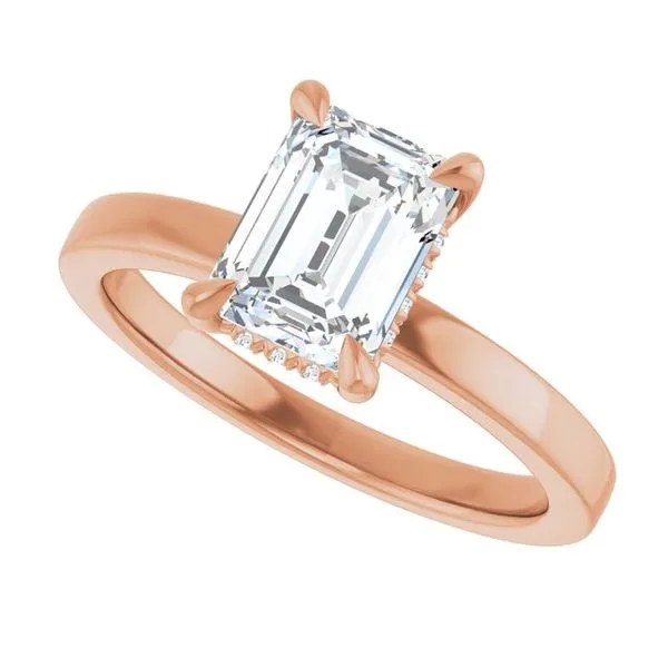 Claw-Prong Hidden Halo-Style Engagement Ring Image 5 Vulcan's Forge LLC KANSAS CITY, MO