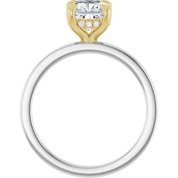 Claw-Prong Hidden Halo-Style Engagement Ring Image 2 Austin's Fine Diamonds & Jewelry Lyndhurst, NJ