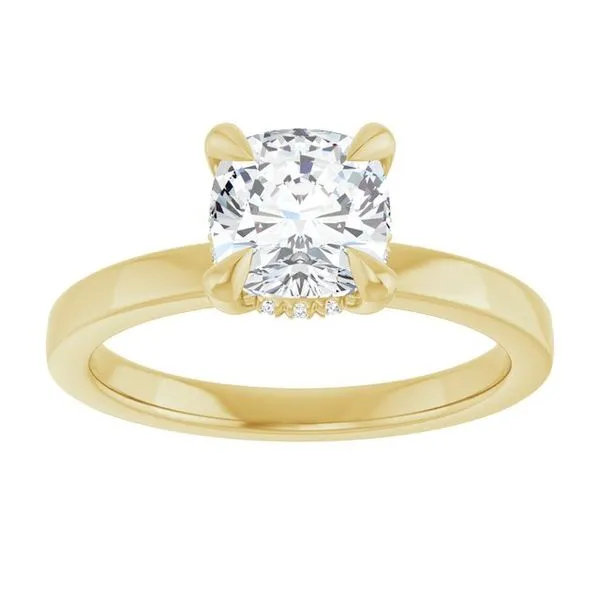 Claw-Prong Hidden Halo-Style Engagement Ring Image 3 Redlands Jewelers Redlands, CA