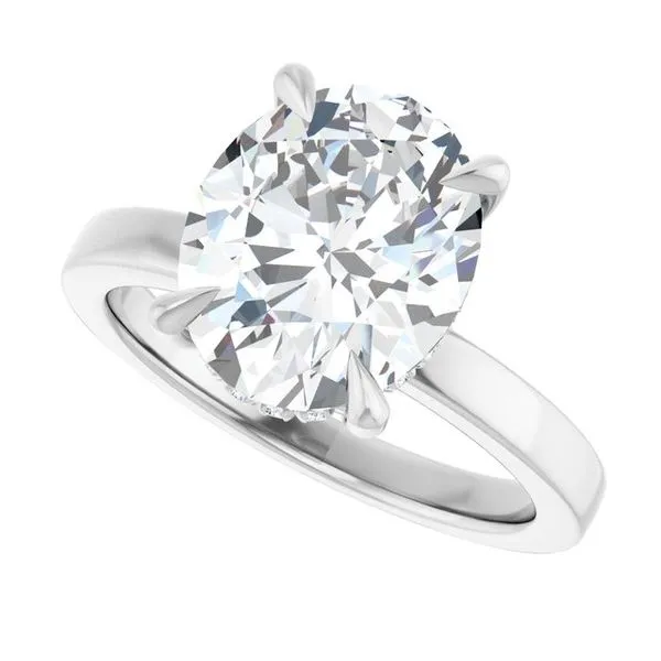 Claw-Prong Hidden Halo-Style Engagement Ring Image 5 Mark Jewellers La Crosse, WI