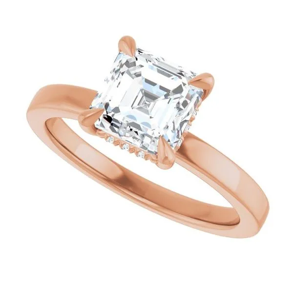 Claw-Prong Hidden Halo-Style Engagement Ring Image 5 JF Jones Jewelers Rochester, NY