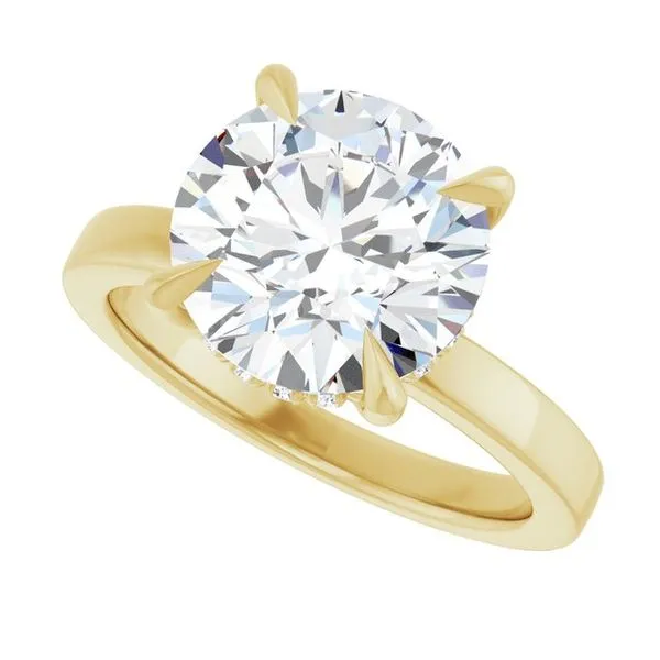 Claw-Prong Hidden Halo-Style Engagement Ring Image 5 JF Jones Jewelers Rochester, NY