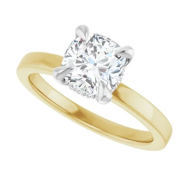 Claw-Prong Hidden Halo-Style Engagement Ring Image 5 Clater Jewelers Louisville, KY