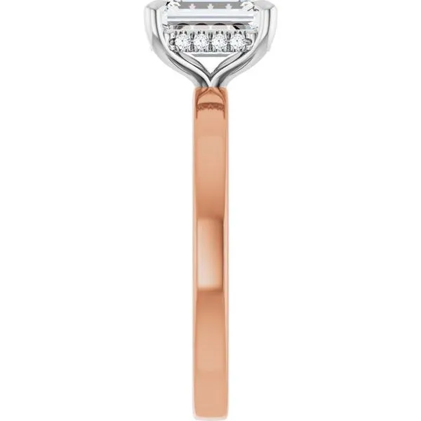 Claw-Prong Hidden Halo-Style Engagement Ring Image 4 Don's Jewelry & Design Washington, IA