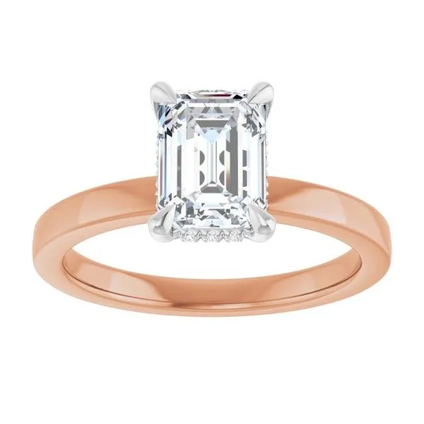Claw-Prong Hidden Halo-Style Engagement Ring Image 3 Arezzo Jewelers Elmwood Park, IL