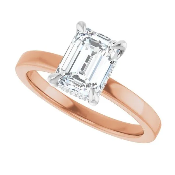 Claw-Prong Hidden Halo-Style Engagement Ring Image 5 Northwood Jewelers Northwood, OH