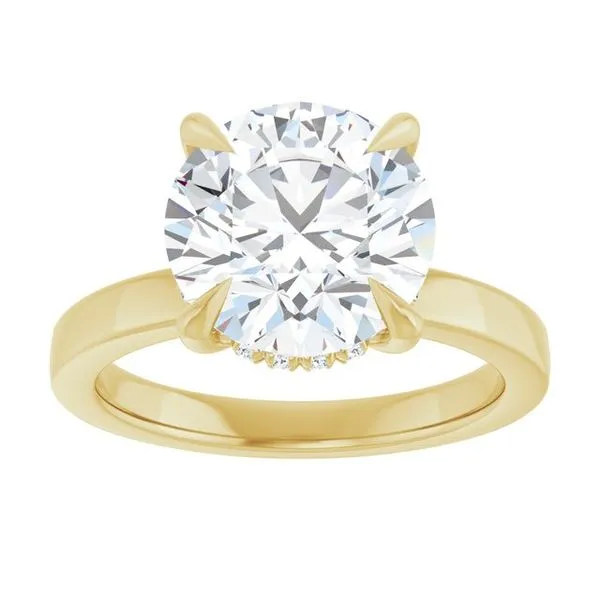 Claw-Prong Hidden Halo-Style Engagement Ring Image 3 Northwood Jewelers Northwood, OH