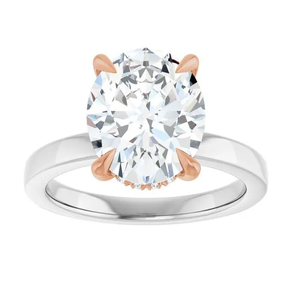 Claw-Prong Hidden Halo-Style Engagement Ring Image 3 The Jewelry Source El Segundo, CA
