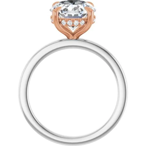 Claw-Prong Hidden Halo-Style Engagement Ring Image 2 Don's Jewelry & Design Washington, IA