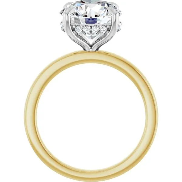 Claw-Prong Hidden Halo-Style Engagement Ring Image 2 J. West Jewelers Round Rock, TX