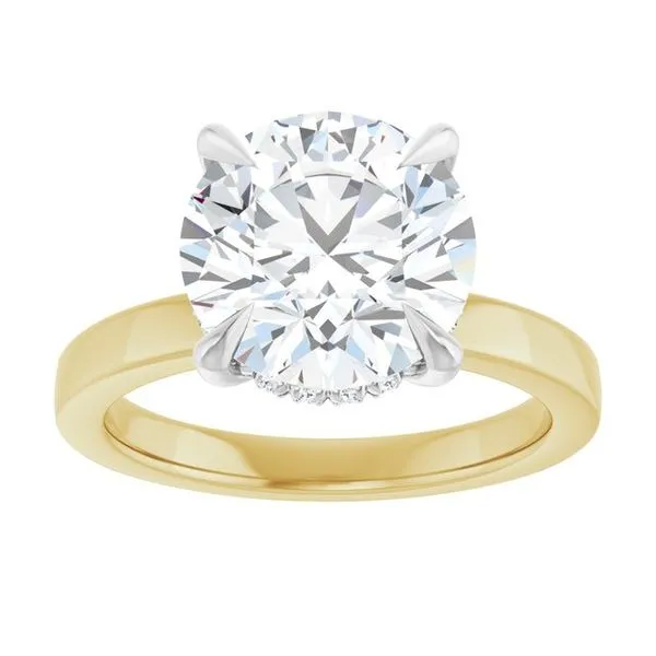 Claw-Prong Hidden Halo-Style Engagement Ring Image 3 Clater Jewelers Louisville, KY