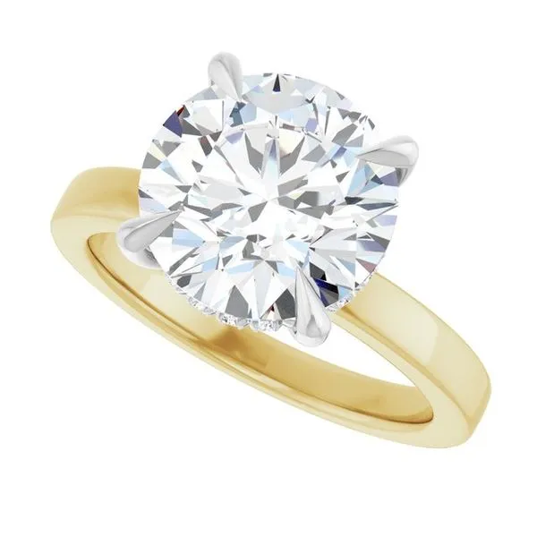 Claw-Prong Hidden Halo-Style Engagement Ring Image 5 Vulcan's Forge LLC KANSAS CITY, MO