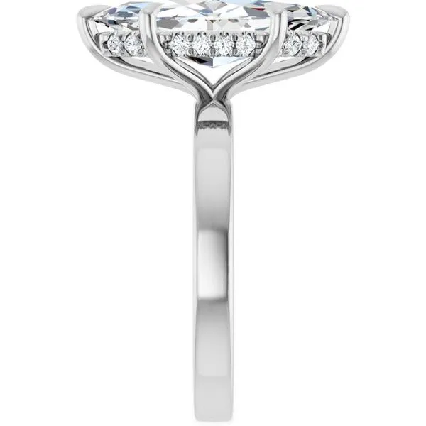 Claw-Prong Hidden Halo-Style Engagement Ring Image 4 Arezzo Jewelers Elmwood Park, IL