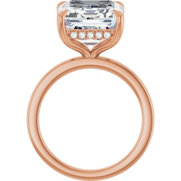 Claw-Prong Hidden Halo-Style Engagement Ring Image 2 JF Jones Jewelers Rochester, NY