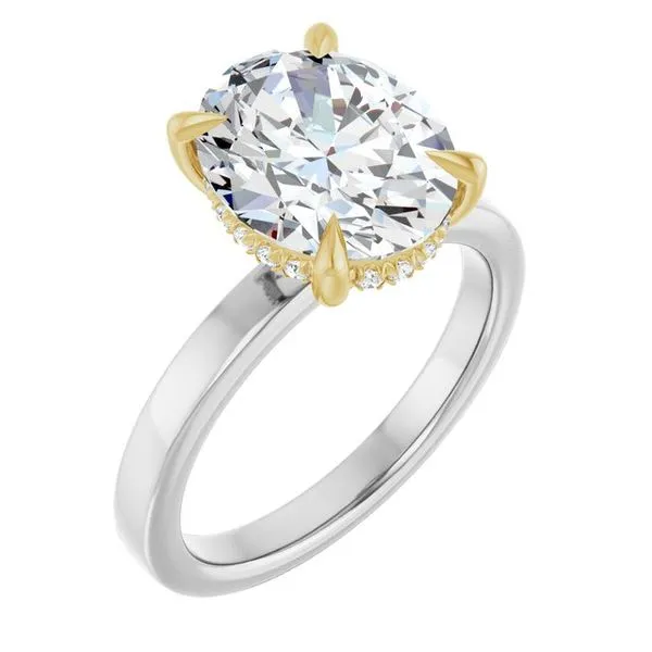 Claw-Prong Hidden Halo-Style Engagement Ring Don's Jewelry & Design Washington, IA