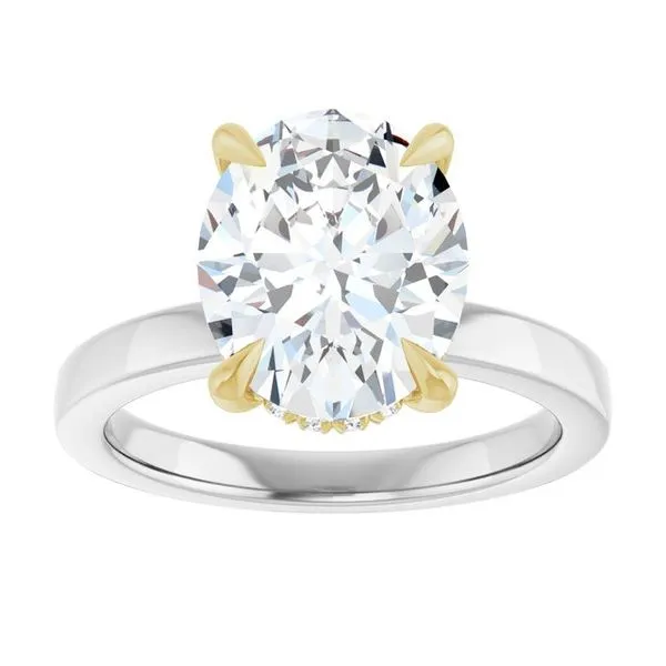 Claw-Prong Hidden Halo-Style Engagement Ring Image 3 Don's Jewelry & Design Washington, IA
